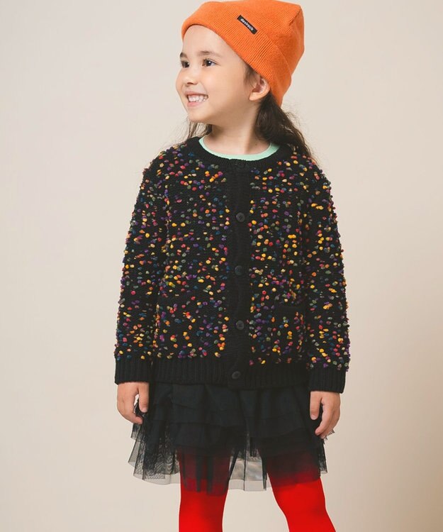 ami amie ポコポコカーディガンFree Size ブラック