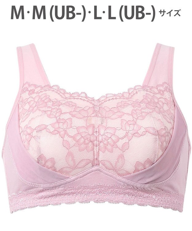 WACOAL 【ナイトアップブラ】 動画クリエイター nanakoななこさんコラボカラー登場 ナイトブラ 綿混(本体) 就寝時用 3Lまで対応 大きいサイズ ノンワイヤー レディース BRA166 /ワコール ピンク