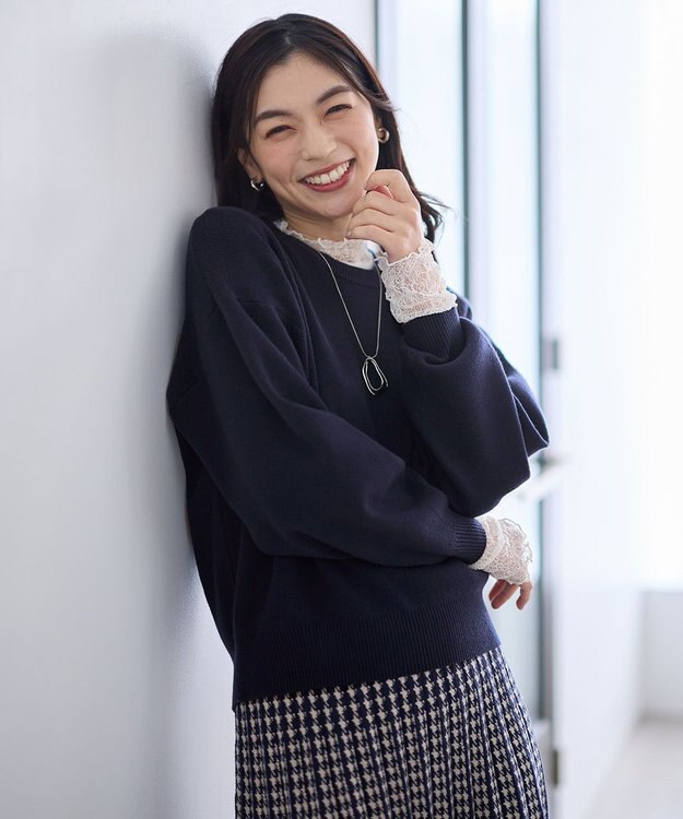 ANY L 【2SET】ニットセットアップ [WEB限定]ネイビー