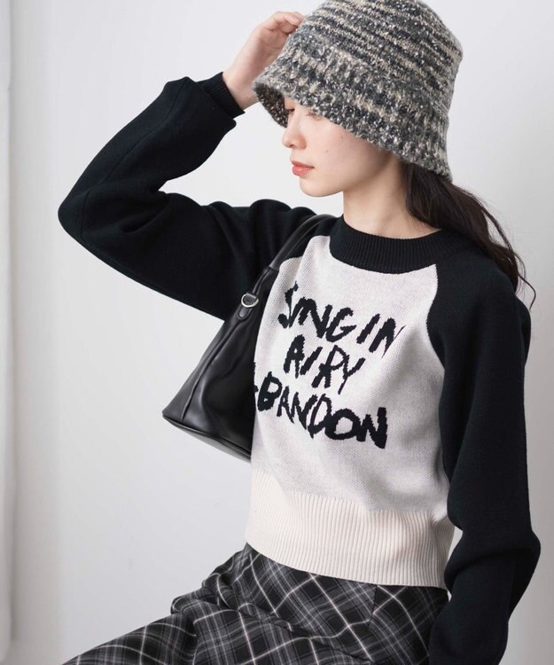 WEGO ジャガードショートニットプルオーバー 柄1