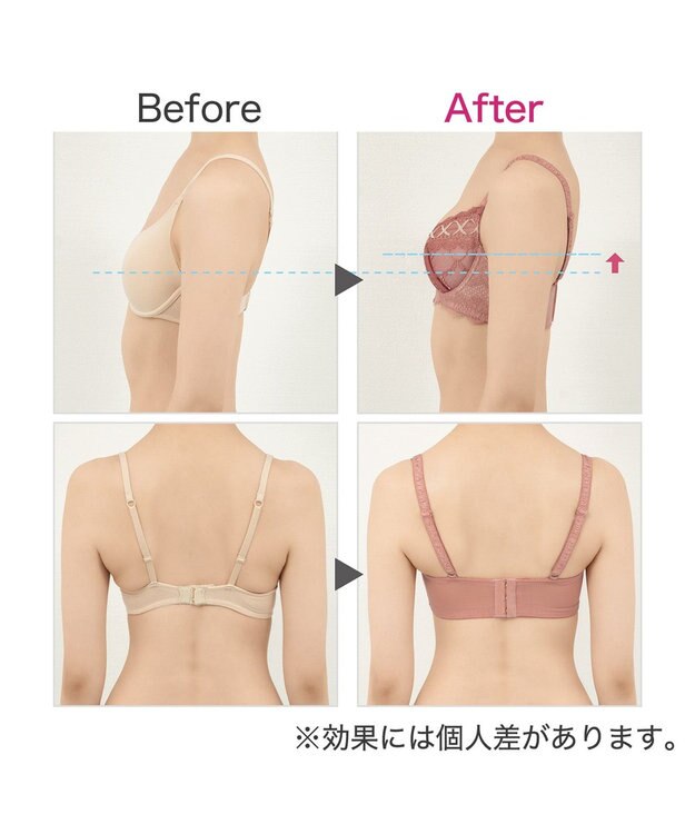 BRADELIS New York 【BRADELIS New York / 育乳補整ブラ・STEP1 集める】ウェンディステップ1ブラ24S1 脇のお肉もふんわり包んで補正するブラ コッパーピンク