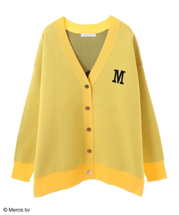 Green Parks Ｍｉｆｆｙ／フェイスジャガードニットカーディガン Yellow