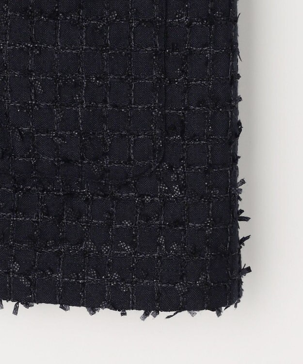 ANY SIS L リボンヤーンライトツイード ジャケット ネイビー