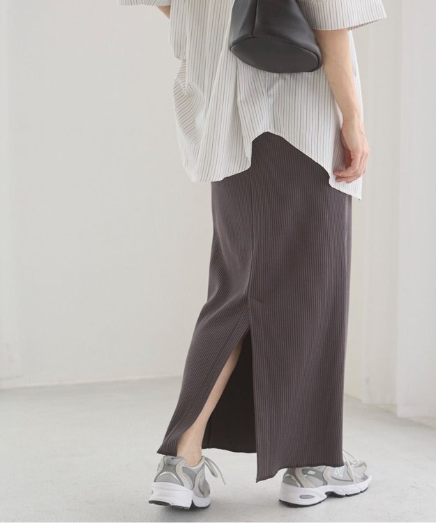 WEGO 【ANGIE VINTAGE】リブマーメイドスカート ブラック中濃色