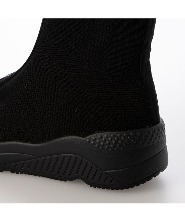 MODE ET JACOMO <carino>フロントジップニットブーツ ブラック