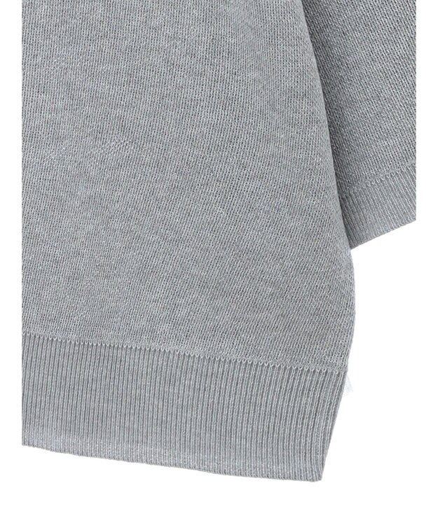 Green Parks ミッキーフレンド／五分袖ジャガードプルオーバー Gray Mixture