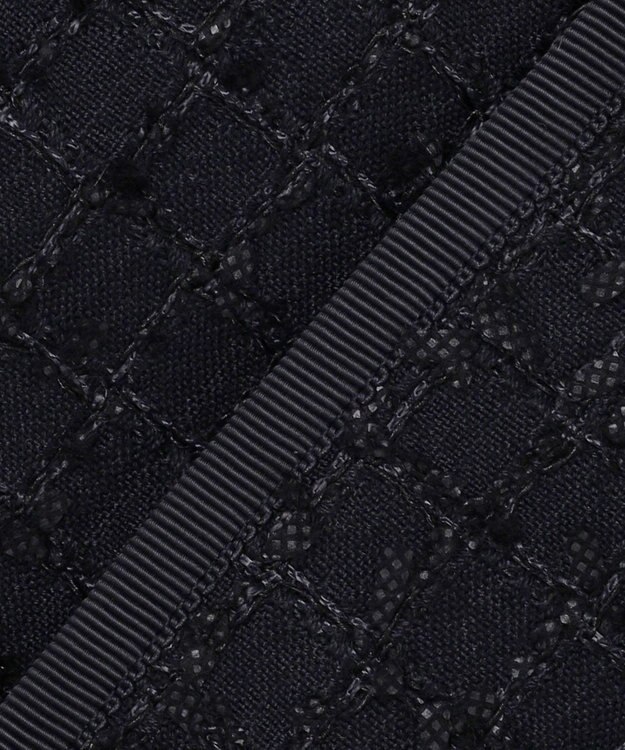 ANY SIS L リボンヤーンライトツイード ジャケット ネイビー