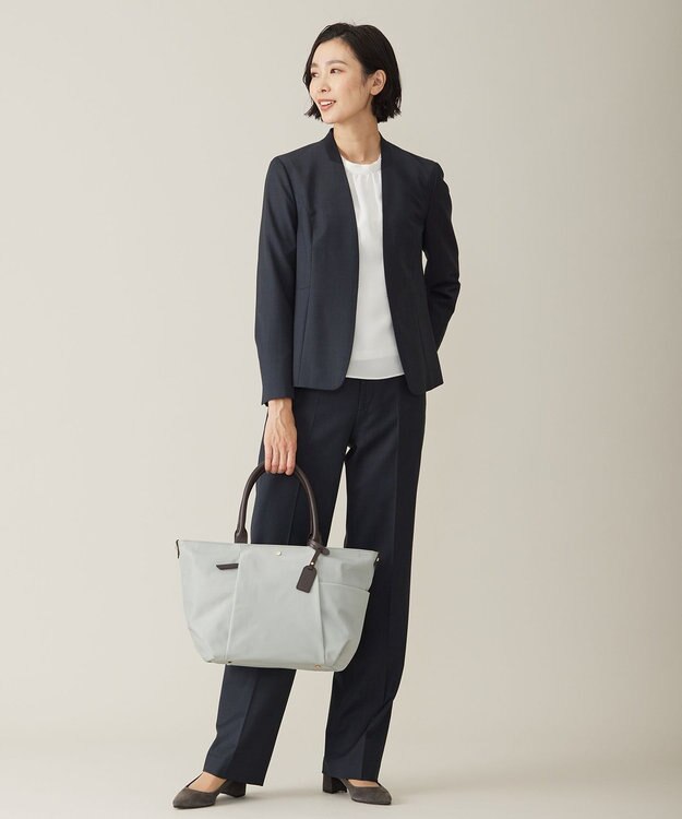 J.PRESS LADIES 【WEB限定カラーあり・A4サイズ収納可・撥水】 ナイロン トート バッグ ライトグリーン系