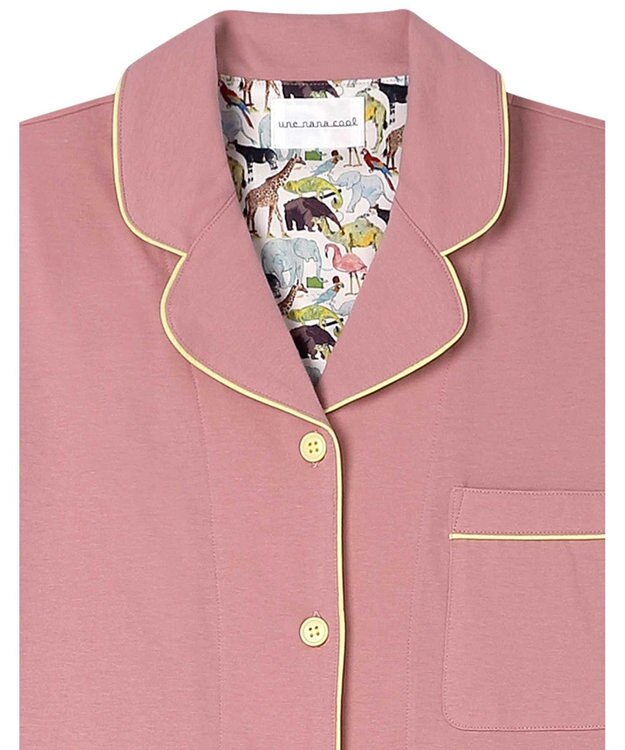 une nana cool 【綿100％】40ハイゲージ天竺半袖パジャマ MADE WITH LIBERTY FABRIC PI