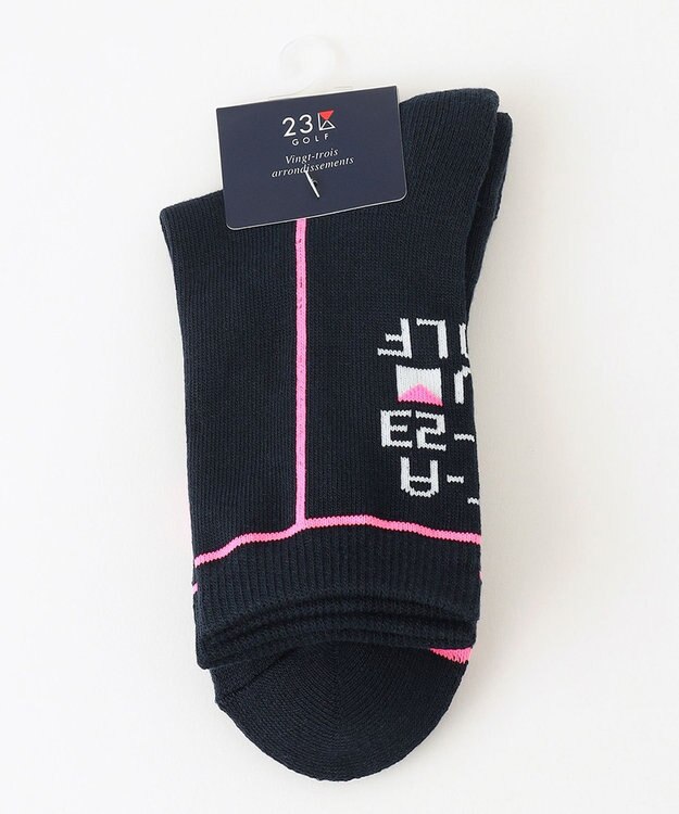 23区GOLF 【WOMEN】ネオンライン ショートソックス ネイビー系