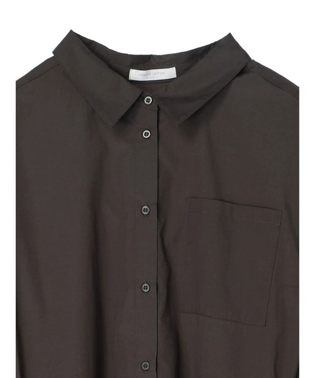 Green Parks ミドル丈シャツワンピースII Charcoal Gray