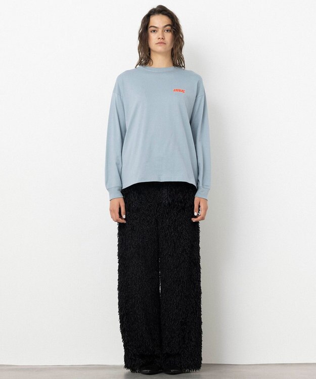 NAVE 【xNAVE】Six Sence Recordコラボ グラフィックロングスリーブT スカイブルー系