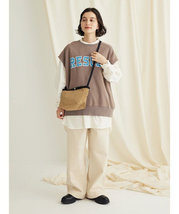 CRAFT STANDARD BOUTIQUE ミニ裏毛　パウダー加工　２ｗａｙクラックＰＴベスト Brown