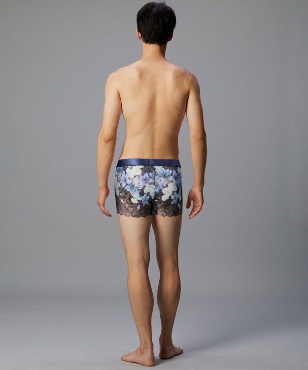 WACOAL MEN WACOAL MEN 【レースボクサー】 ボクサーパンツ フロント快適グラマラス 通気性 スカラ始末(裾部分) 前閉じ レース 下着 メンズ WT3826 /ワコールメン ダークグレー