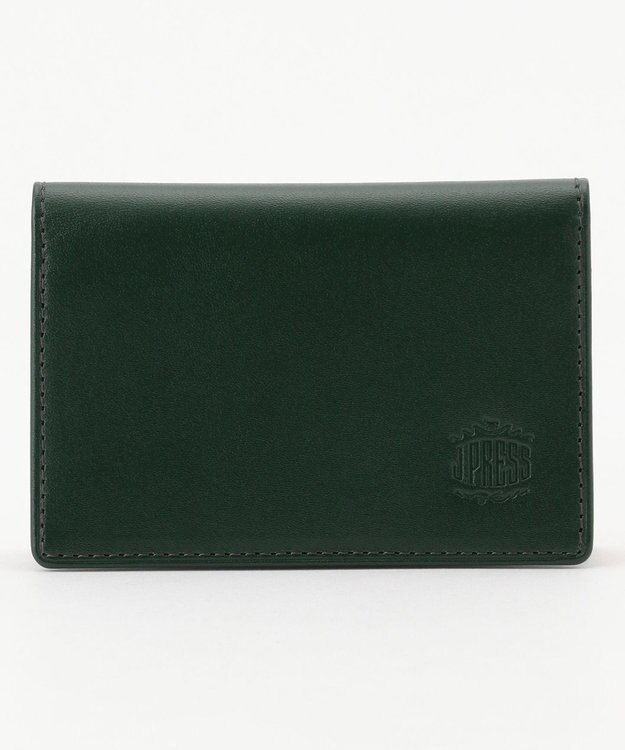 J.PRESS MEN 【MORPHO×J.PRESS】スムースヌメ 名刺入れ ダークグリーン系