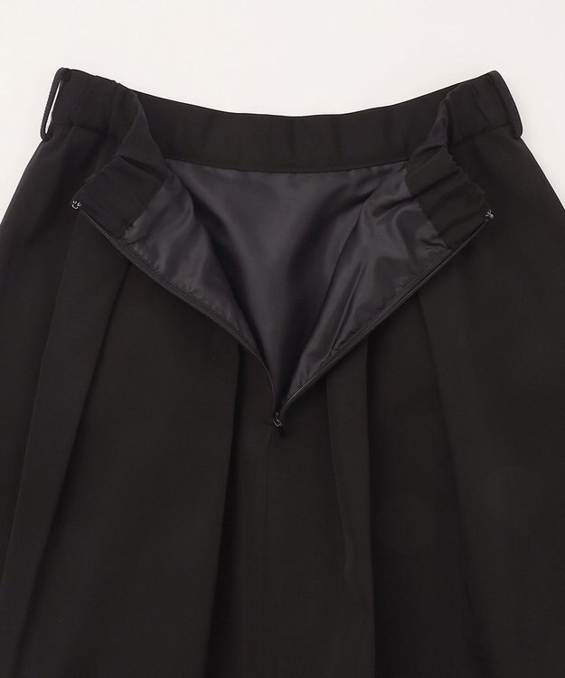 GRACE CONTINENTAL グログランタックフレアスカート ブラック