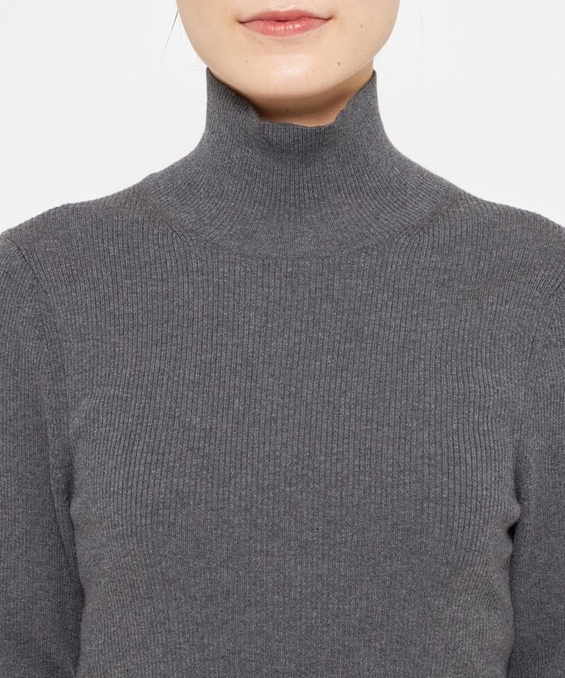 uncrave リブ ハイネックニット（uncrave STANDARD） チャコール