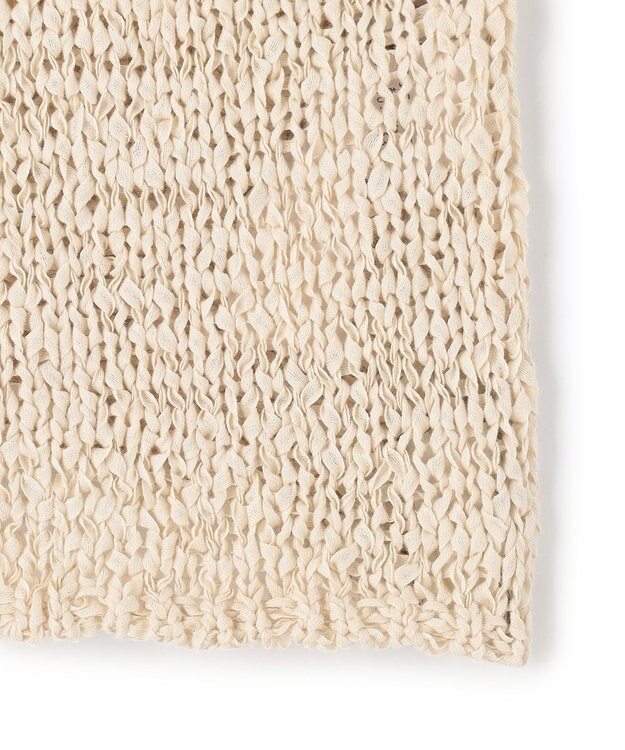 UNFILO L テープヤーンニット プルオーバー グレージュ