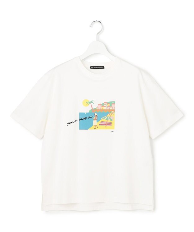 23区 L Lauren Rolwing コラボ グラフィックプリント Tシャツ オフ×ビーチ