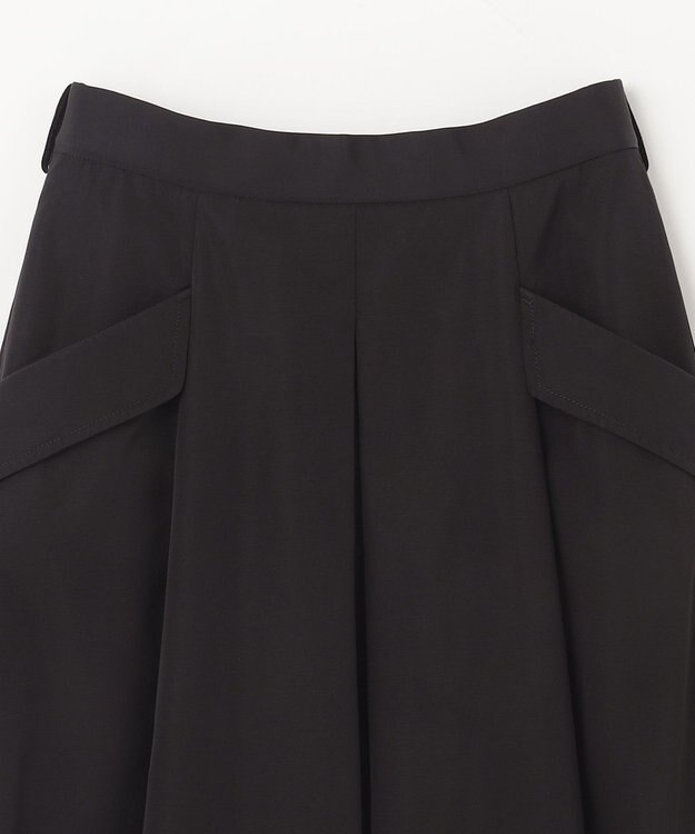 GRACE CONTINENTAL グログランタックフレアスカート ブラック