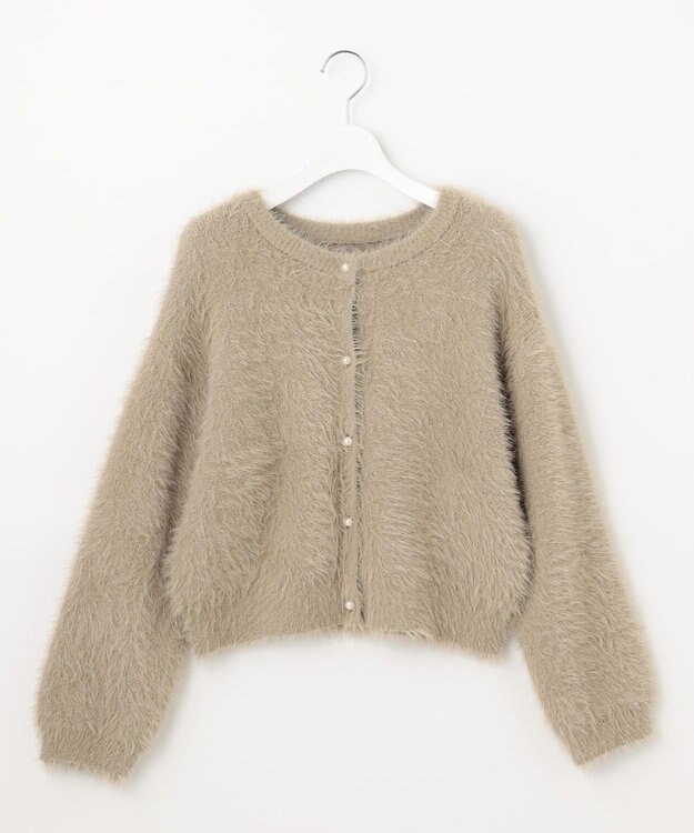 Feroux 【尾﨑真衣さんコラボ商品】フェザータッチニット カーディガン ベージュ系