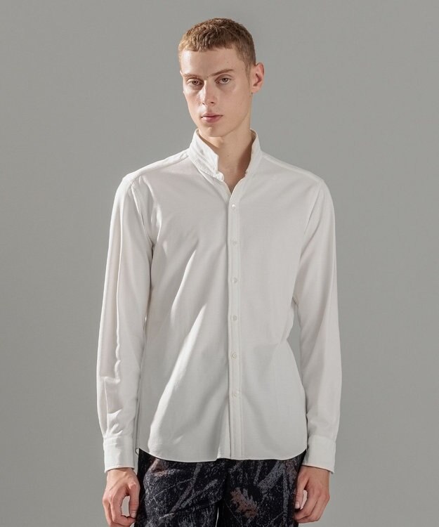 JOSEPH HOMME ツイルネルジャージー　ウイングカラーシャツ ホワイト系