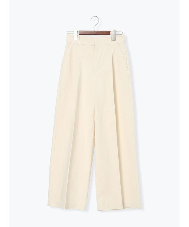 Te chichi 【宮本茉由着用】コーデュロイワイドパンツ オフホワイト