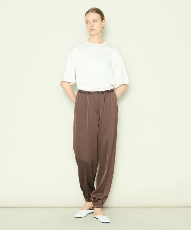 JOSEPH 【洗える】ドレーピーベネシャン　イージートラウザーズ Brown