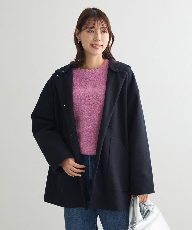 フード取り外しハーフコート / Green Parks | ファッション通販