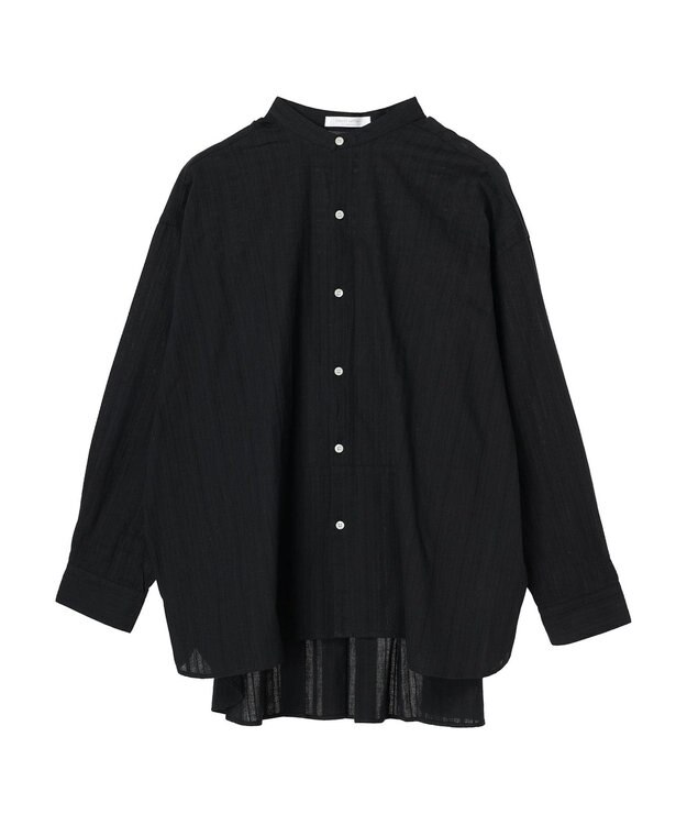 Green Parks カラミバンドカラーシャツ Black