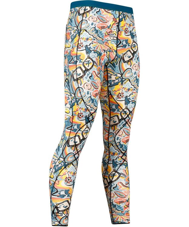 CW-X 【MEN】 CW-X 【CHUMS (チャムス)コラボ】 メンズスポーツタイツ ひざの負荷・運動時の筋肉の疲労を軽減 ロング丈 ジョギング ウォーキング メンズ LNO310 /ワコール ターコイズ