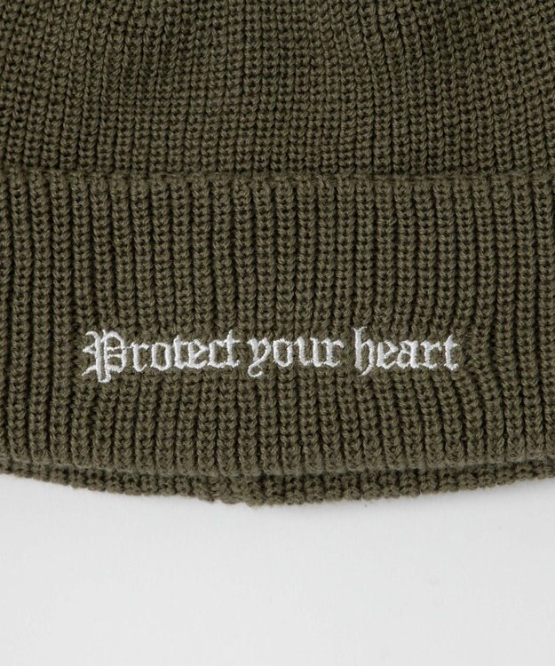 WEGO 【ユニセックス着用ITEM】ロゴショートビーニー カーキ