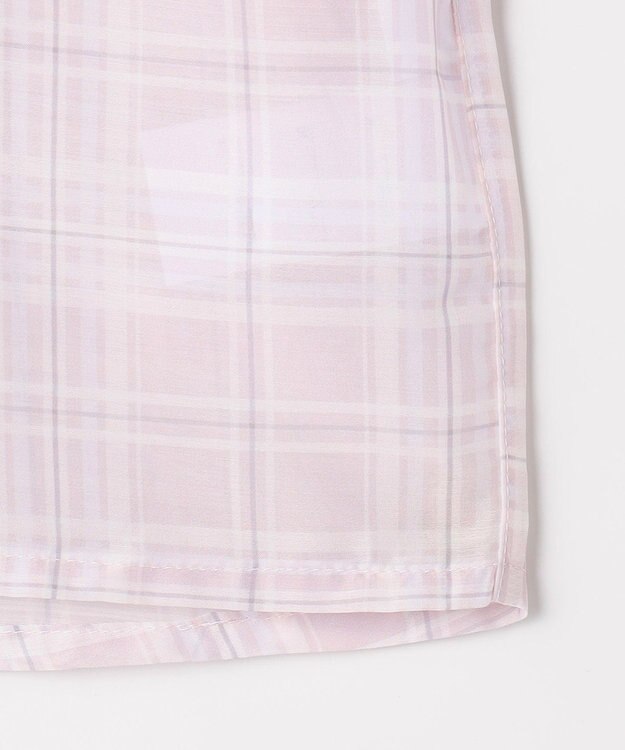 ANY KIDS シアーチェックシャツ ピンク