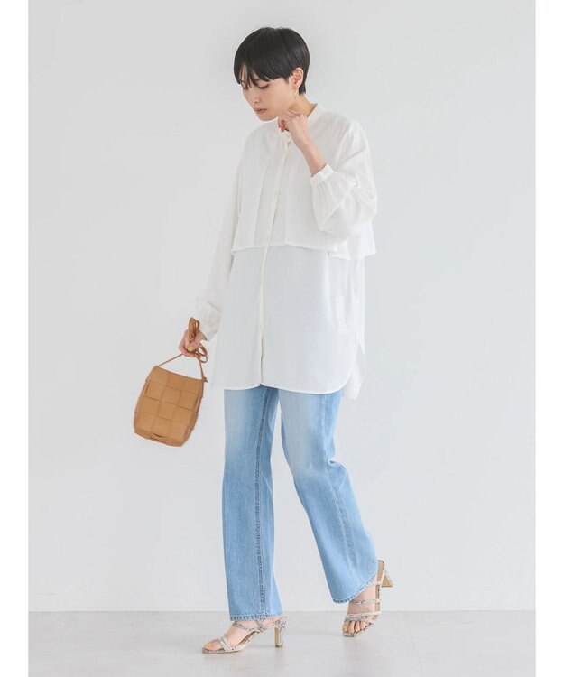 AMERICAN HOLIC サラックールレイヤードシャツチュニック Ivory