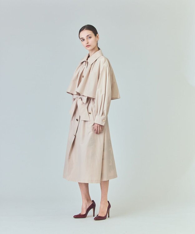 GRACE CONTINENTAL タッサードレスコート ベージュ