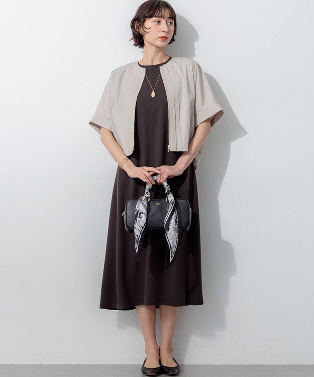 23区 スタンプ柄 シルク ダイヤ スカーフ ブラック系