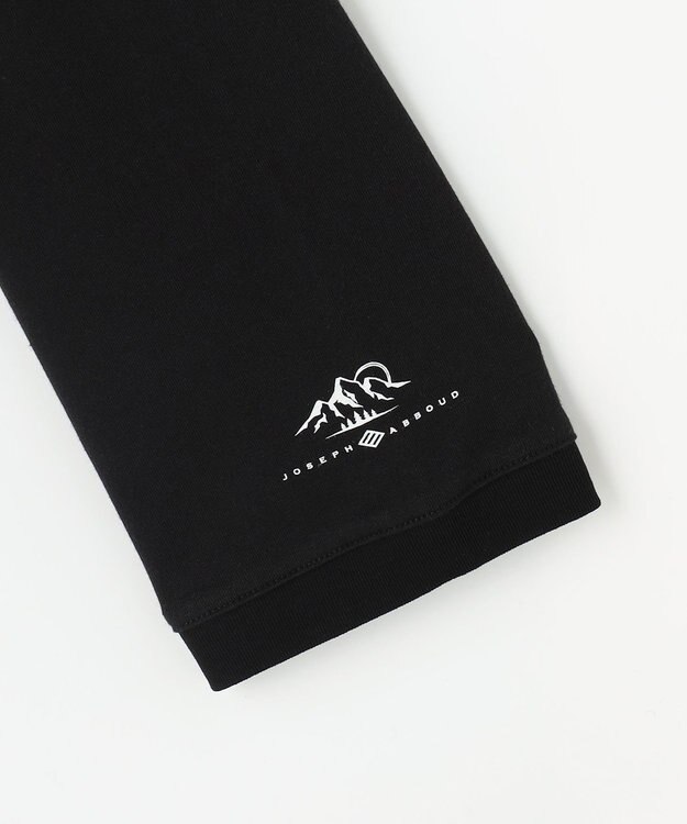 JOSEPH ABBOUD MOUNTAIN 【テーム・ヤルヴィモチーフ】プレーティング天竺 ロングTシャツ ブラック×スワン