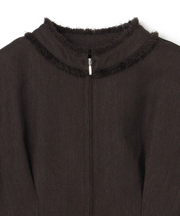 uncrave リネンライクツイル ジレブラウス ダークブラウン