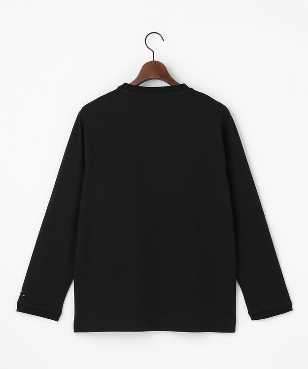 JOSEPH ABBOUD MOUNTAIN 【テーム・ヤルヴィモチーフ】プレーティング天竺 ロングTシャツ ブラック×スワン