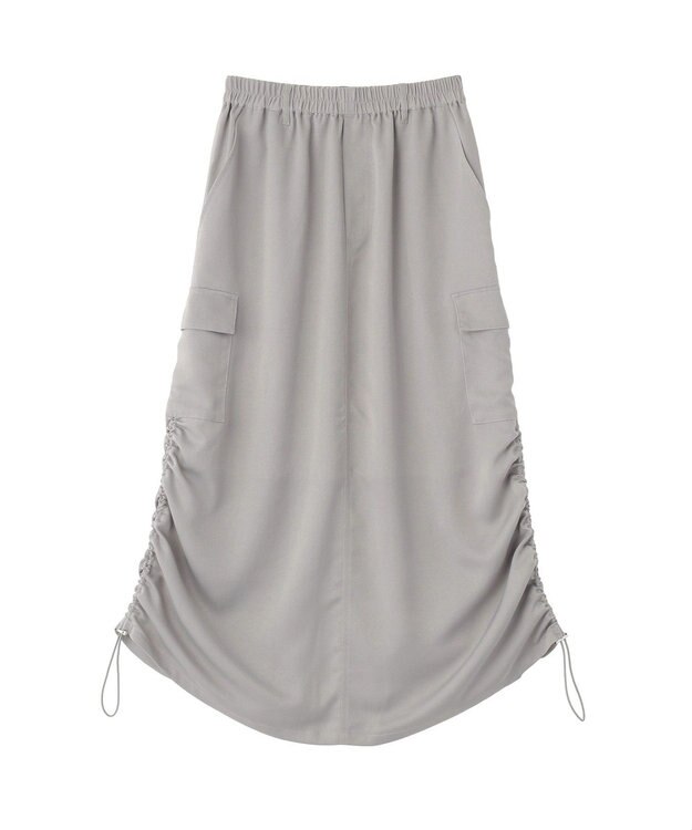 Green Parks サテンカーゴスカート Gray