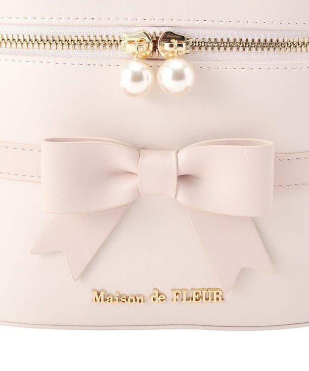 Maison de FLEUR ローズブーケキューブショルダーバッグ Ivory