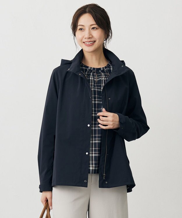 J.PRESS LADIES L 【2way】Artirosa フーデッド コート ネイビー系