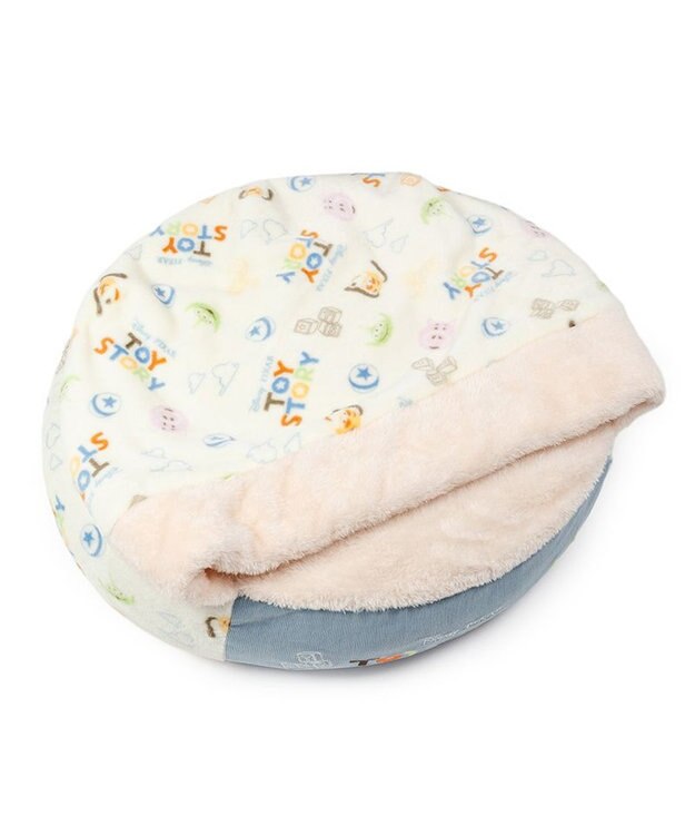 PET PARADISE ディズニー トイ・ストーリー 遠赤外線 ボア 丸型寝袋 《総柄》 ホワイト