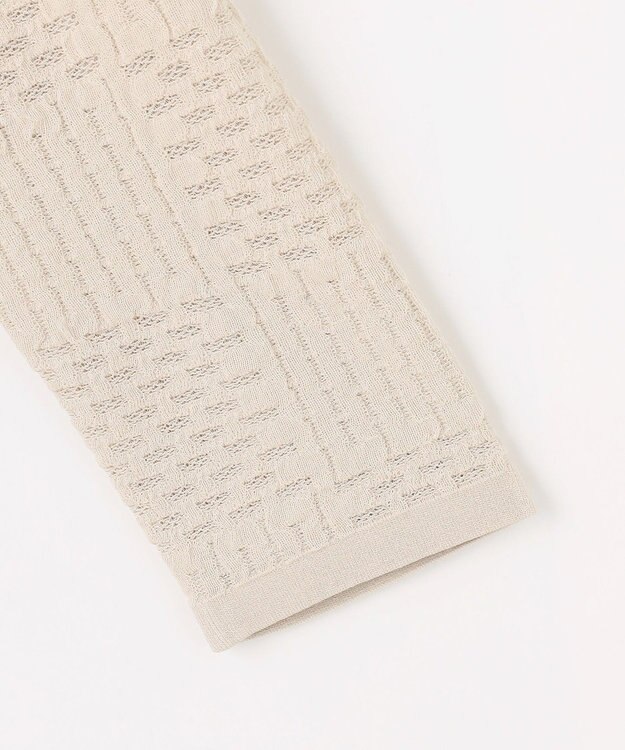 J.PRESS LADIES L ジャガード ニット ジャケット ベージュ系