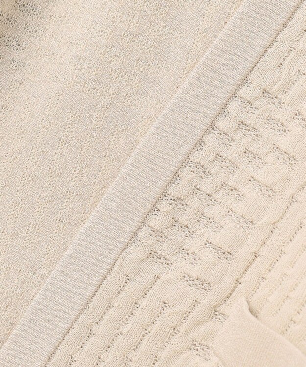 J.PRESS LADIES L ジャガード ニット ジャケット ベージュ系