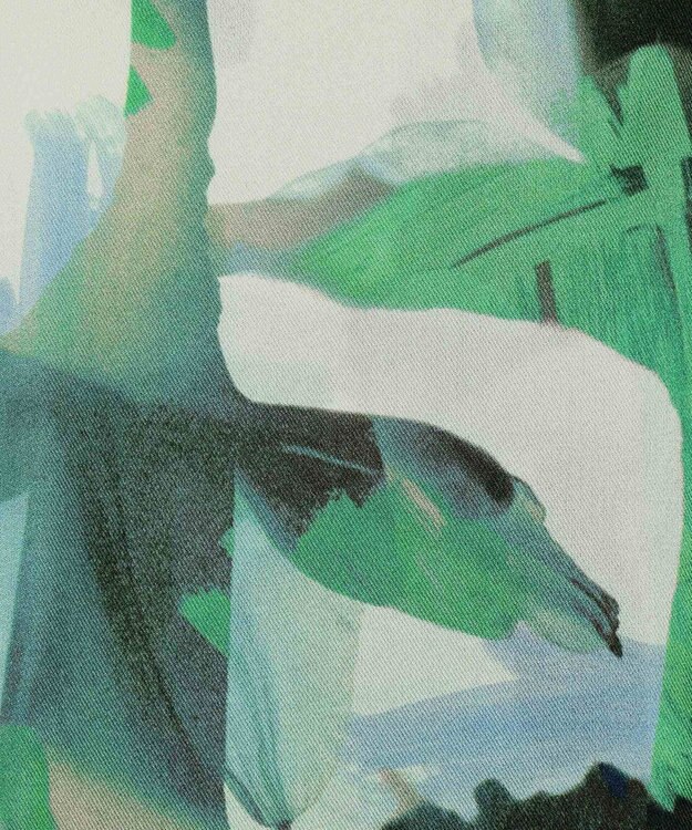 Paul Smith プリント ナロースカーフ グリーン