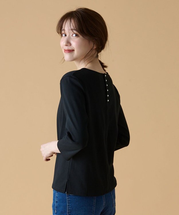 ANY L 【接触冷感/UVケア】バックパール Tシャツ ブラック