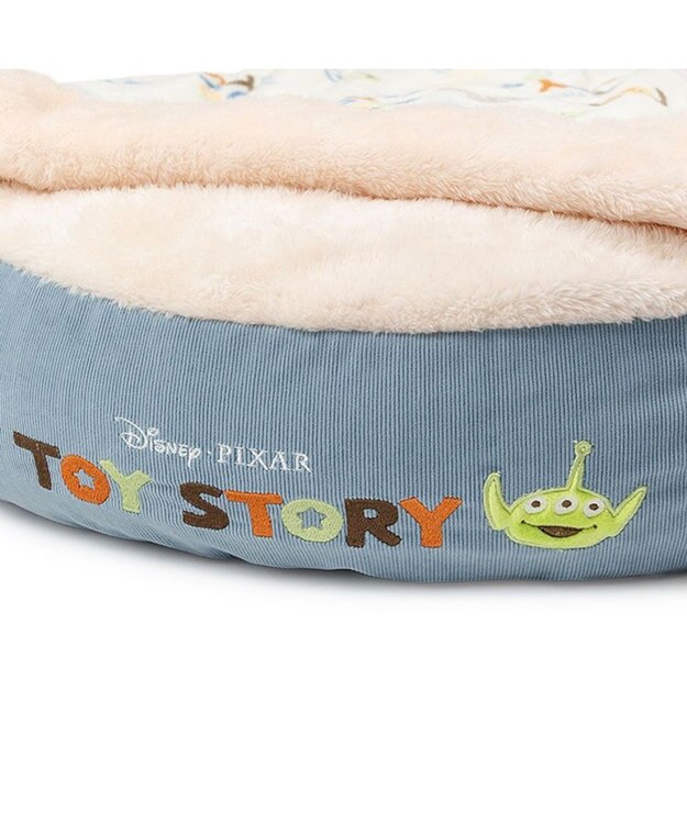PET PARADISE ディズニー トイ・ストーリー 遠赤外線 ボア 丸型寝袋 《総柄》 ホワイト