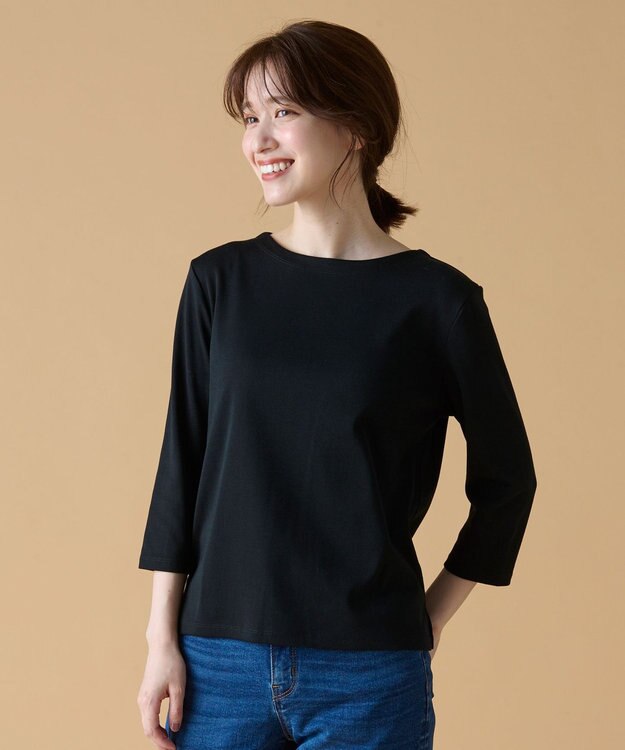 ANY L 【接触冷感/UVケア】バックパール Tシャツ ブラック