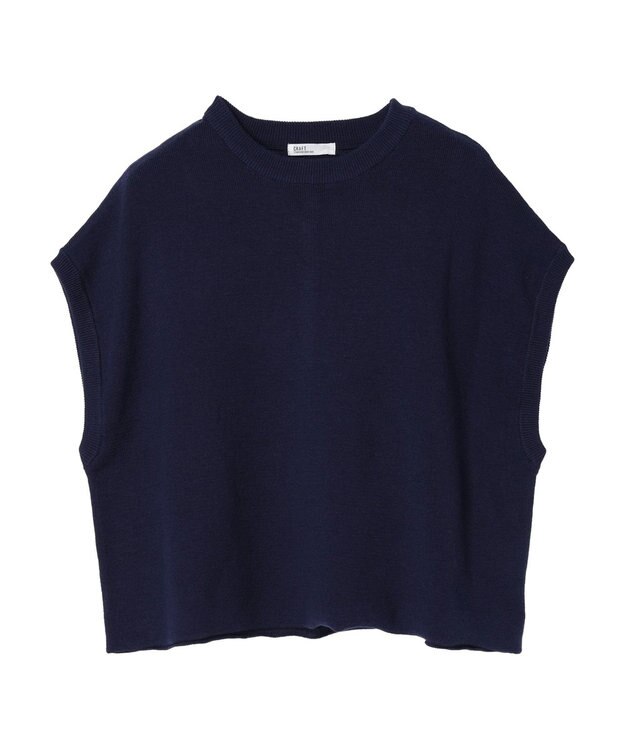 CRAFT STANDARD BOUTIQUE 配色クルーネックニットベスト Navy